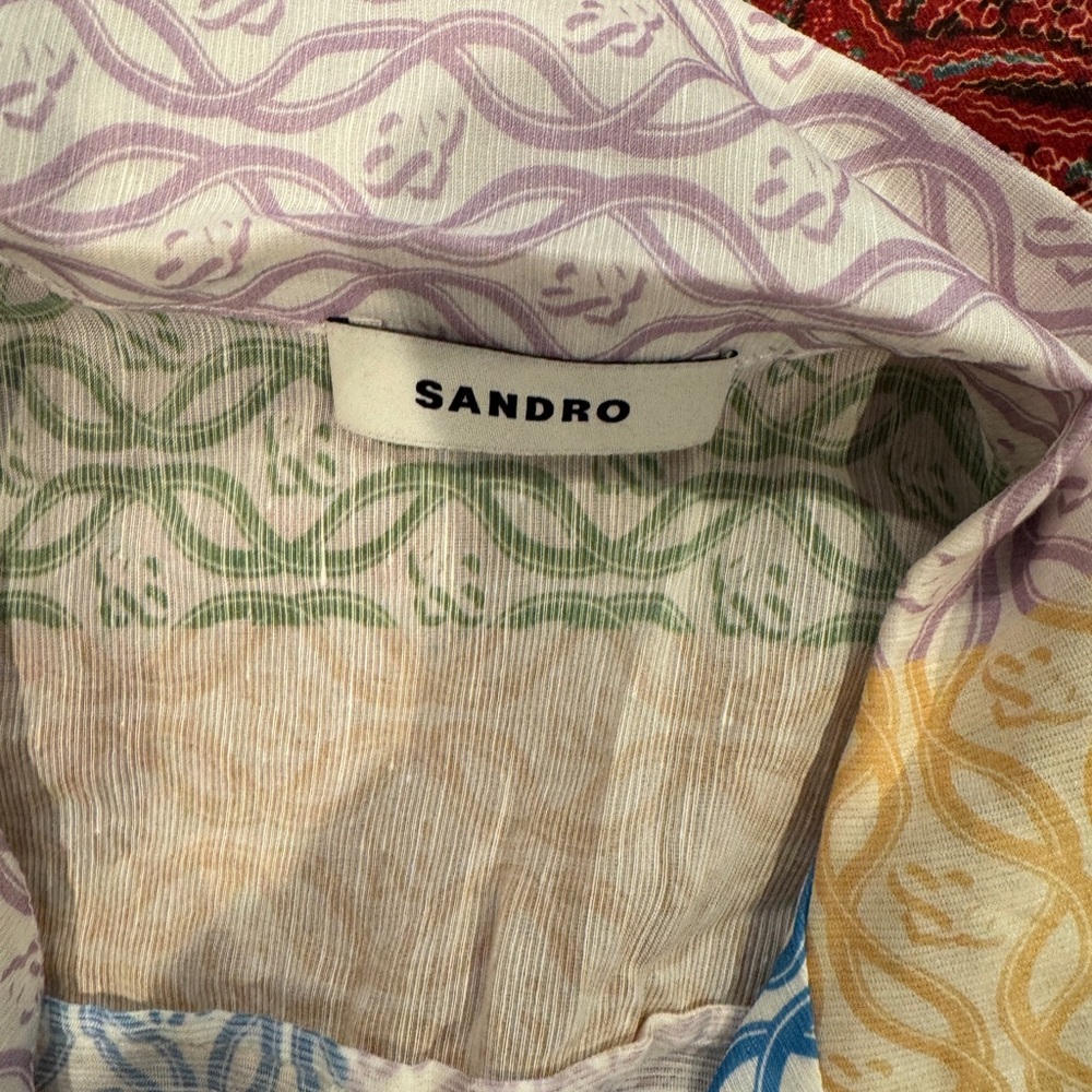 Sandro Pastel Patterned Shirt